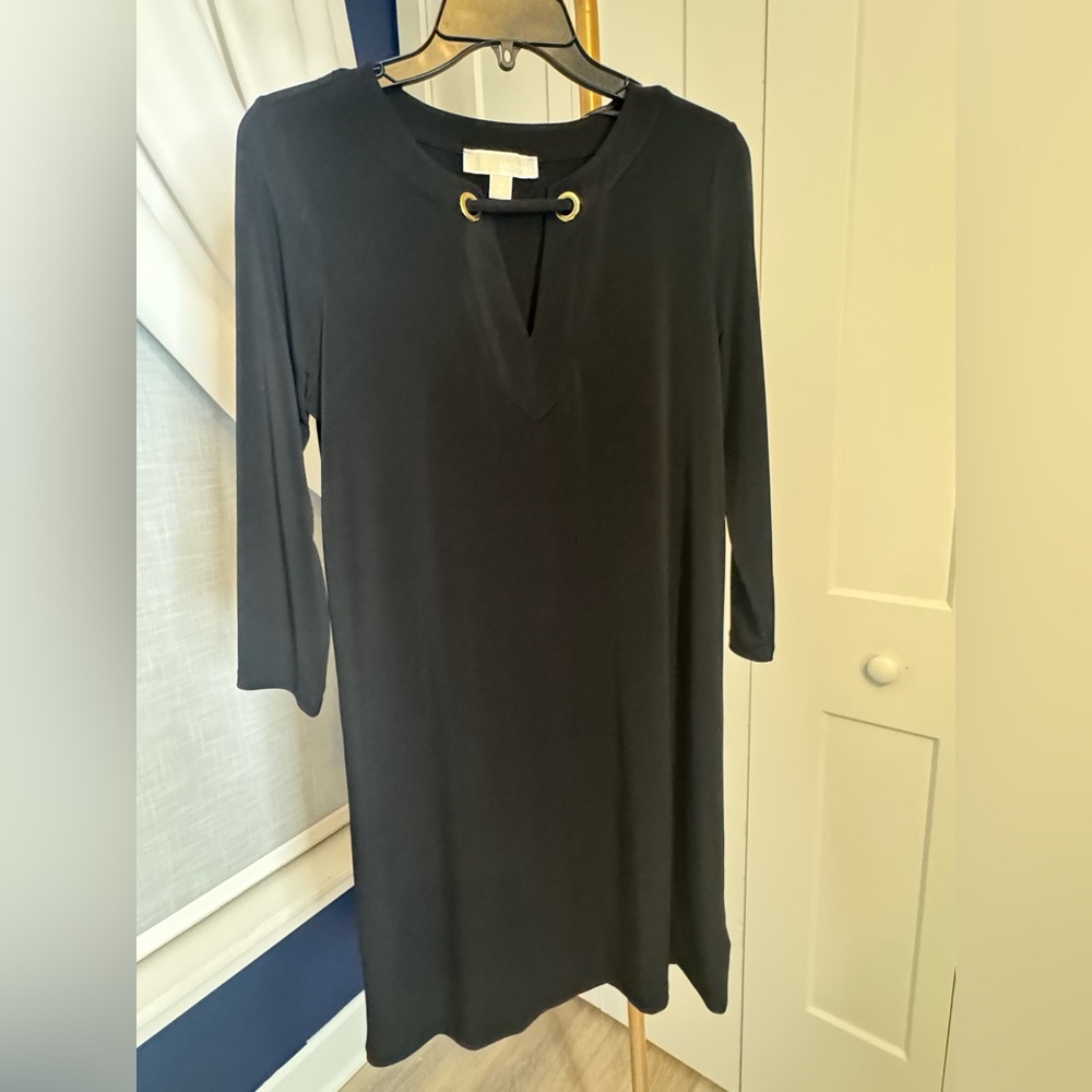 MICHAEL Michael Kors Black Dress with Gold Accents